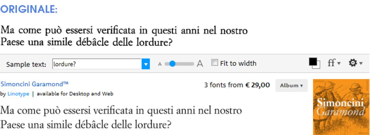 L'apocalisse rimandata (Guanda) font: Simonicini Garamond