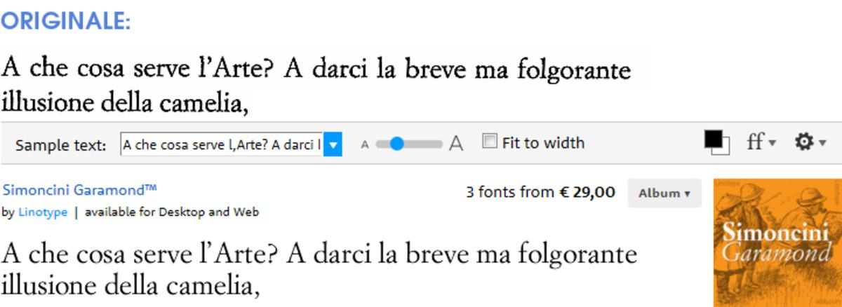 L'eleganza del riccio (Edizioni E/O) font: Simoncini Garamond