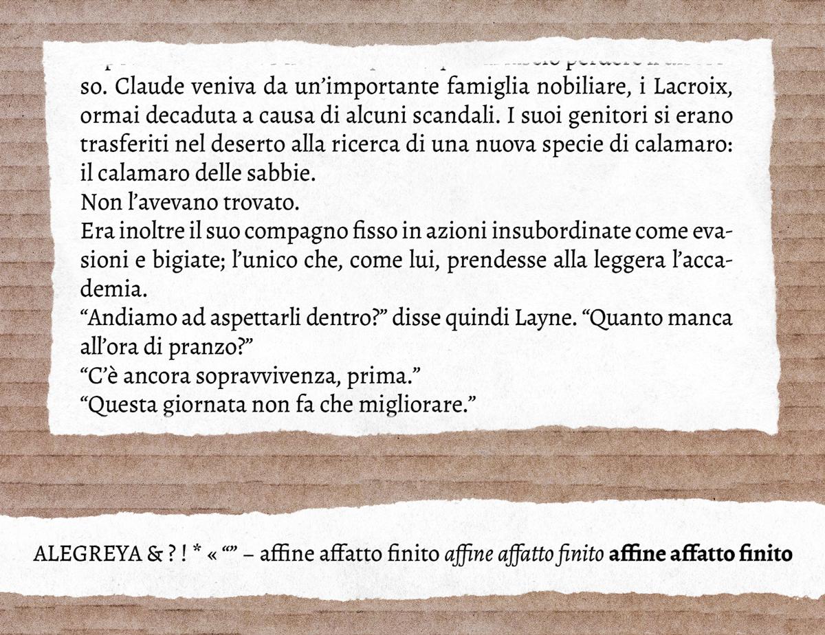 Alegreya - Miglior font gratuito per libri
