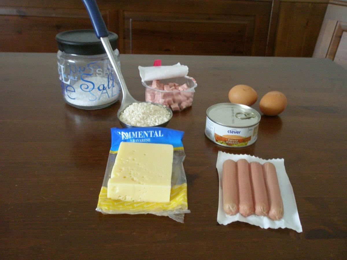 • Ingredienti per riso freddo